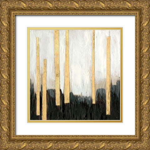 Gilt Treeline I Gold Ornate Wood Framed Art Print with Double Matting by Goldberger, Jennifer