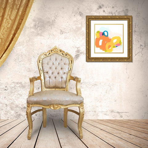 Shorthand III Gold Ornate Wood Framed Art Print with Double Matting by Vess, June Erica