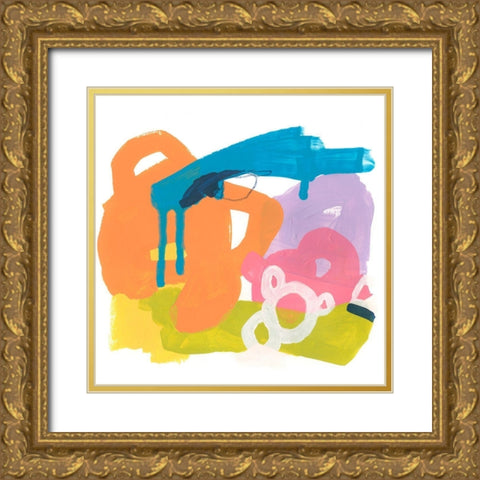 Shorthand V Gold Ornate Wood Framed Art Print with Double Matting by Vess, June Erica