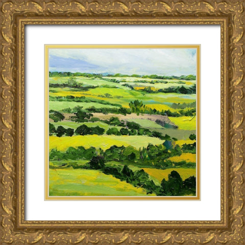 Brightwalton Green Gold Ornate Wood Framed Art Print with Double Matting by Friedlander, Allan