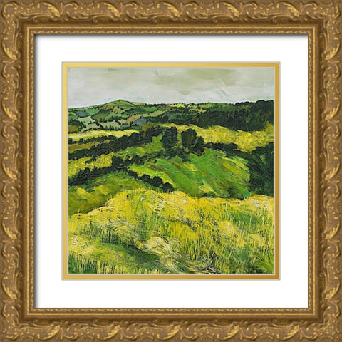 Tall Grass Path Gold Ornate Wood Framed Art Print with Double Matting by Friedlander, Allan
