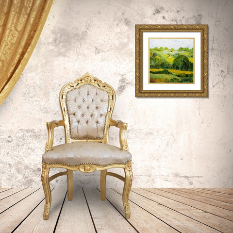 Lacey Green Gold Ornate Wood Framed Art Print with Double Matting by Friedlander, Allan