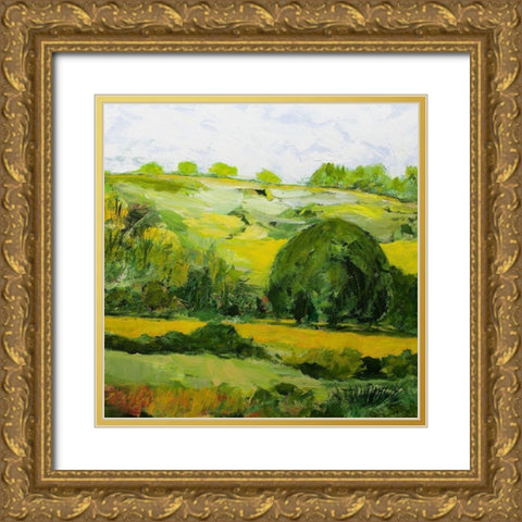Lacey Green Gold Ornate Wood Framed Art Print with Double Matting by Friedlander, Allan
