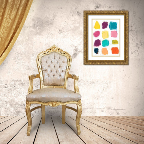 Vivid Windows I Gold Ornate Wood Framed Art Print with Double Matting by Vess, June Erica
