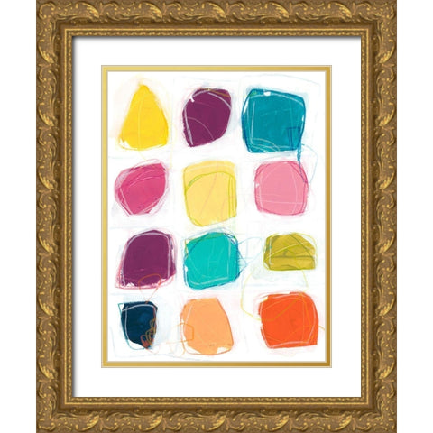 Vivid Windows I Gold Ornate Wood Framed Art Print with Double Matting by Vess, June Erica