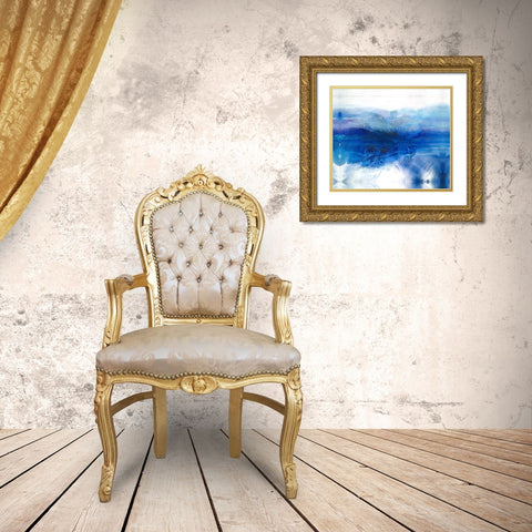 Restless Tide Gold Ornate Wood Framed Art Print with Double Matting by Guererra, Teodora