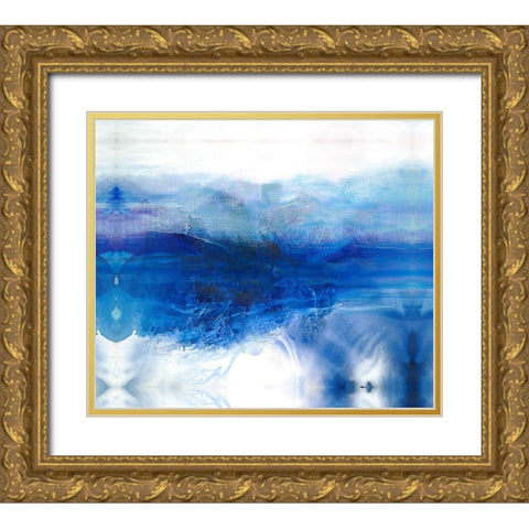 Restless Tide Gold Ornate Wood Framed Art Print with Double Matting by Guererra, Teodora