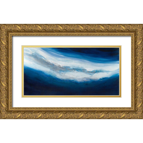 Silver Current Gold Ornate Wood Framed Art Print with Double Matting by Guererra, Teodora