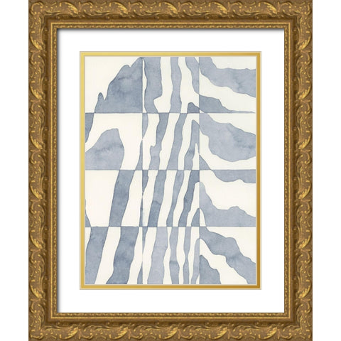 Indigo Grain IV Gold Ornate Wood Framed Art Print with Double Matting by Galapon, Nikki