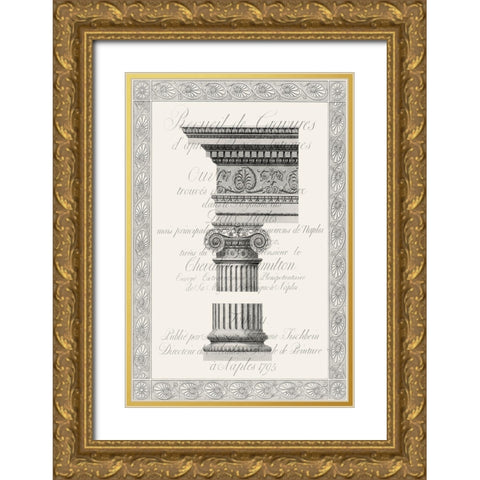 Column Overlay II Gold Ornate Wood Framed Art Print with Double Matting by Vision Studio