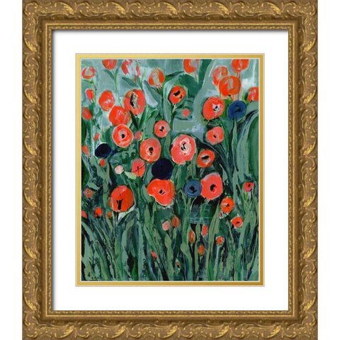 All that Jazz Garden II Gold Ornate Wood Framed Art Print with Double Matting by Daavettila, Tara