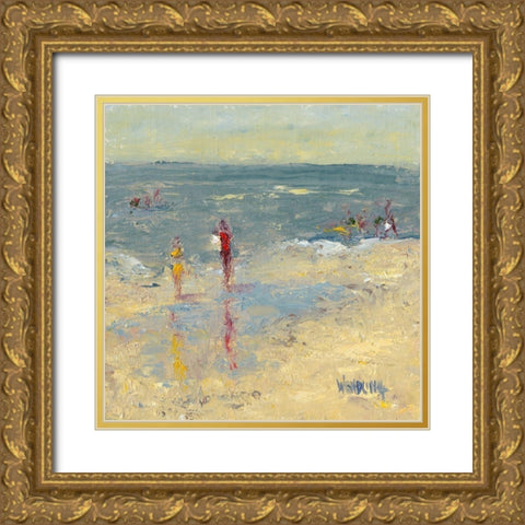 Impasto Beach Day I Gold Ornate Wood Framed Art Print with Double Matting by Wendling, Marilyn