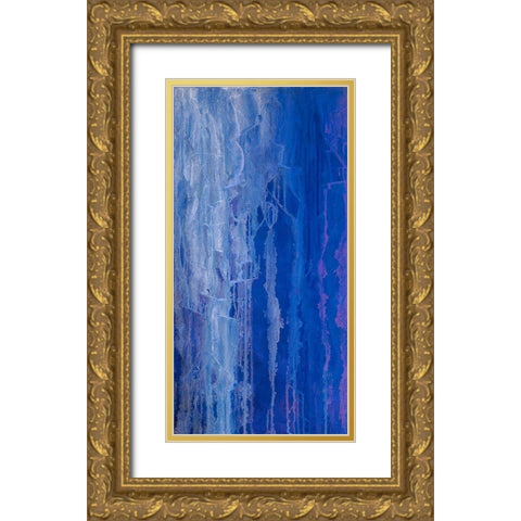 Abstracted Iris Field I Gold Ornate Wood Framed Art Print with Double Matting by Guererra, Teodora