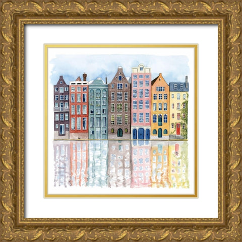 Neighborhood I Gold Ornate Wood Framed Art Print with Double Matting by Popp, Grace