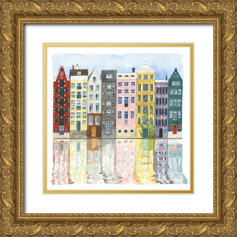 Neighborhood II Gold Ornate Wood Framed Art Print with Double Matting by Popp, Grace