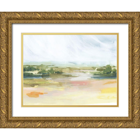 Sunlit Marsh II Gold Ornate Wood Framed Art Print with Double Matting by Popp, Grace