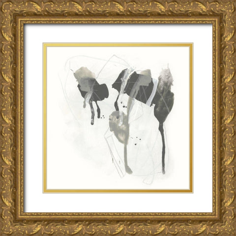 Monochrome Missive I Gold Ornate Wood Framed Art Print with Double Matting by Vess, June Erica