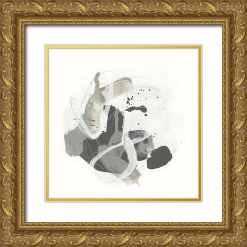 Monochrome Missive III Gold Ornate Wood Framed Art Print with Double Matting by Vess, June Erica