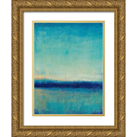 Blue Horizon II Gold Ornate Wood Framed Art Print with Double Matting by OToole, Tim