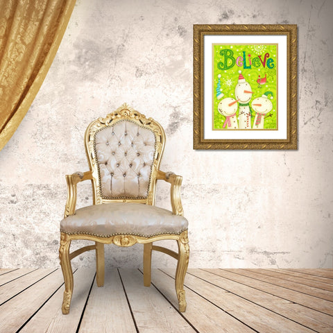 Bright Believe I Gold Ornate Wood Framed Art Print with Double Matting by Eisner, Viv