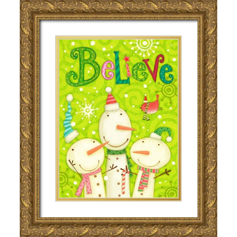 Bright Believe I Gold Ornate Wood Framed Art Print with Double Matting by Eisner, Viv