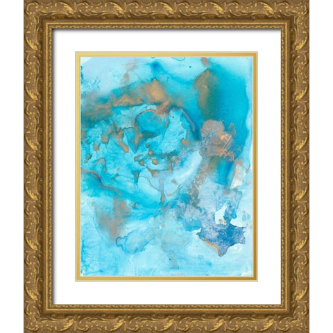 Aquarium I Gold Ornate Wood Framed Art Print with Double Matting by Combs, Joyce