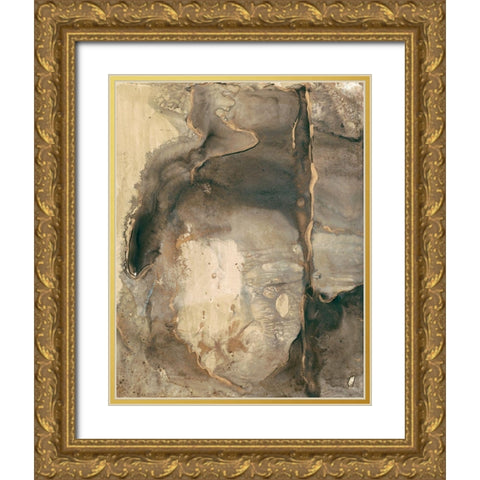 Ancient Rock I Gold Ornate Wood Framed Art Print with Double Matting by Combs, Joyce