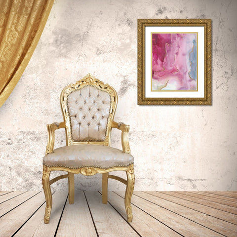Magenta Dream I Gold Ornate Wood Framed Art Print with Double Matting by Combs, Joyce