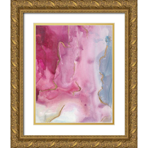 Magenta Dream I Gold Ornate Wood Framed Art Print with Double Matting by Combs, Joyce