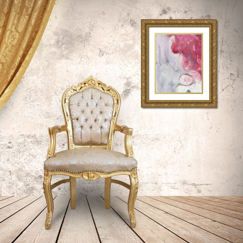 Magenta Dream II Gold Ornate Wood Framed Art Print with Double Matting by Combs, Joyce