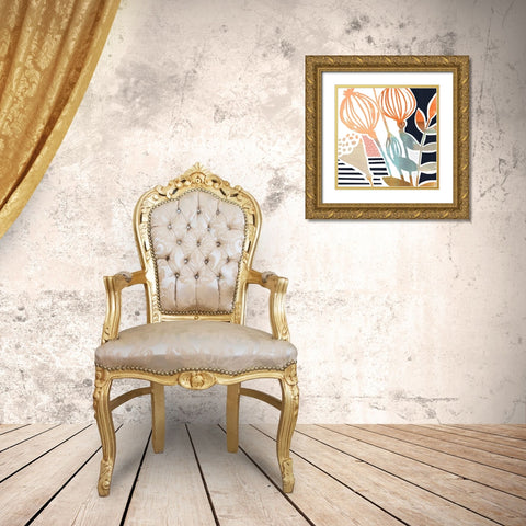 Poppy Pods I Gold Ornate Wood Framed Art Print with Double Matting by Borges, Victoria