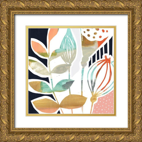 Poppy Pods II Gold Ornate Wood Framed Art Print with Double Matting by Borges, Victoria