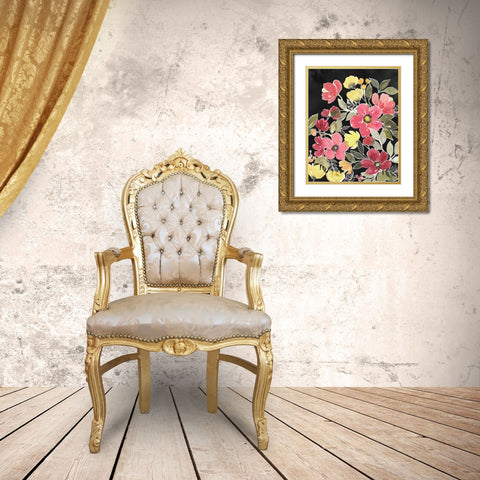 Night Flora I Gold Ornate Wood Framed Art Print with Double Matting by Popp, Grace