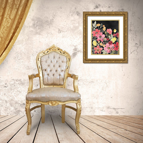 Night Flora II Gold Ornate Wood Framed Art Print with Double Matting by Popp, Grace
