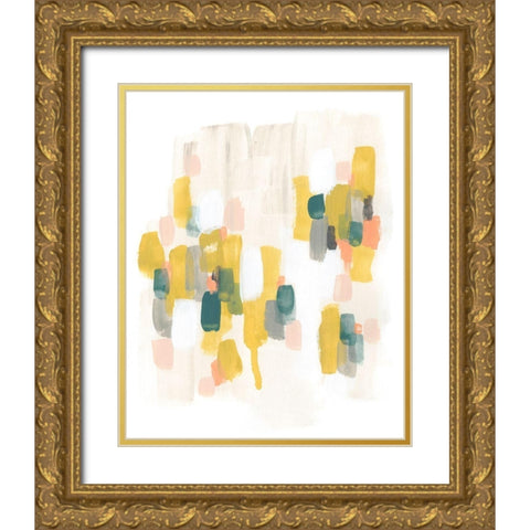 Verdant Spectrum II Gold Ornate Wood Framed Art Print with Double Matting by Vess, June Erica