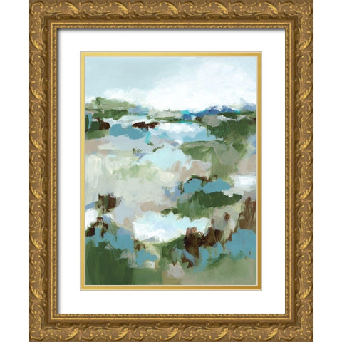Long Road Home I Gold Ornate Wood Framed Art Print with Double Matting by Long, Christina