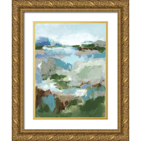 Long Road Home II Gold Ornate Wood Framed Art Print with Double Matting by Long, Christina