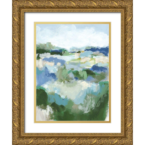 Country Dreams I Gold Ornate Wood Framed Art Print with Double Matting by Long, Christina