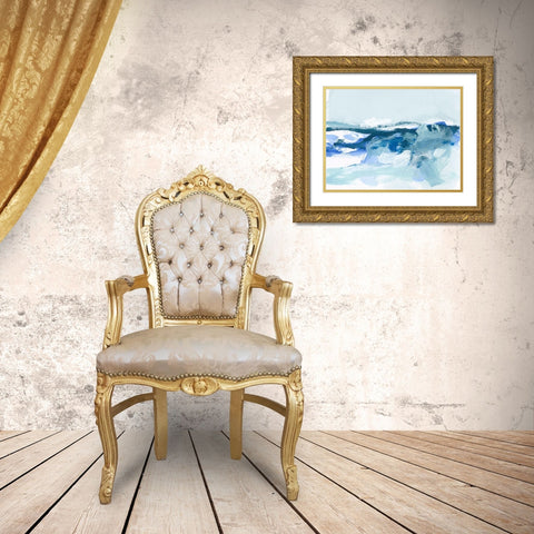 Coastal II Gold Ornate Wood Framed Art Print with Double Matting by Long, Christina
