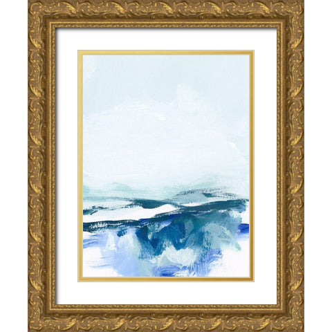 Coastal VI Gold Ornate Wood Framed Art Print with Double Matting by Long, Christina