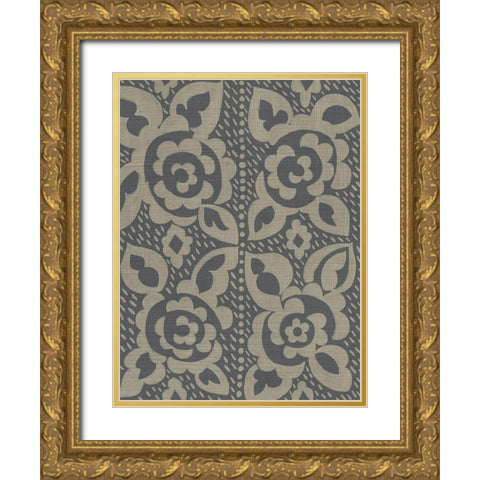 Paperwhite IV Gold Ornate Wood Framed Art Print with Double Matting by Zarris, Chariklia
