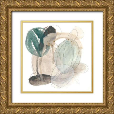 Cactus Gesture III Gold Ornate Wood Framed Art Print with Double Matting by Vess, June Erica
