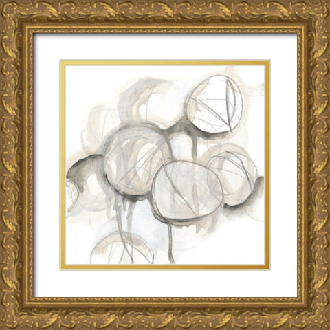 Neutral Lanterns IV Gold Ornate Wood Framed Art Print with Double Matting by Vess, June Erica