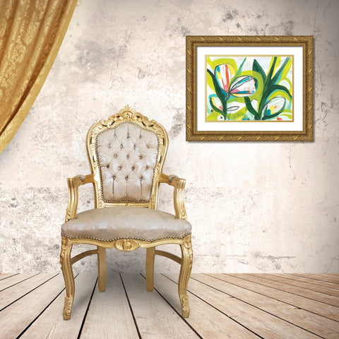 Tropical Tones I Gold Ornate Wood Framed Art Print with Double Matting by Vess, June Erica