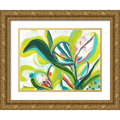 Tropical Tones II Gold Ornate Wood Framed Art Print with Double Matting by Vess, June Erica
