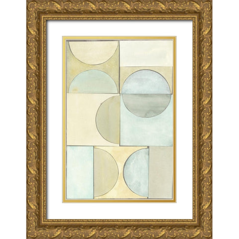 Lacuna Study I Gold Ornate Wood Framed Art Print with Double Matting by Stramel, Renee W.