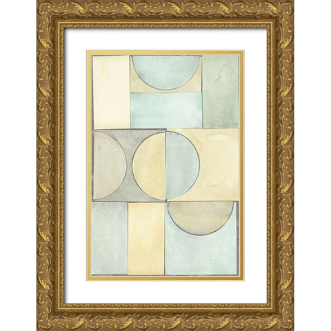 Lacuna Study II Gold Ornate Wood Framed Art Print with Double Matting by Stramel, Renee W.