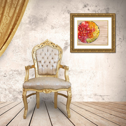 Bowls of Fruit I Gold Ornate Wood Framed Art Print with Double Matting by Ludwig, Alicia