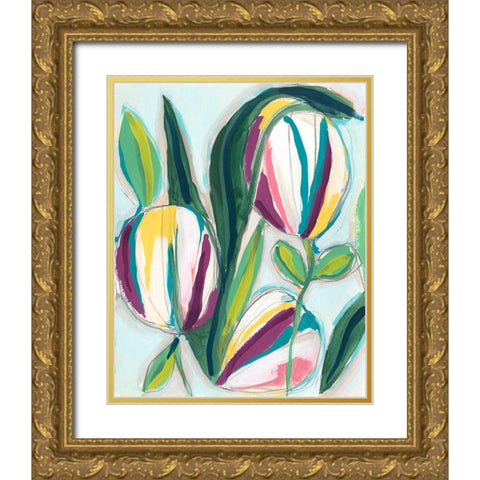 Bright Bounty I Gold Ornate Wood Framed Art Print with Double Matting by Vess, June Erica