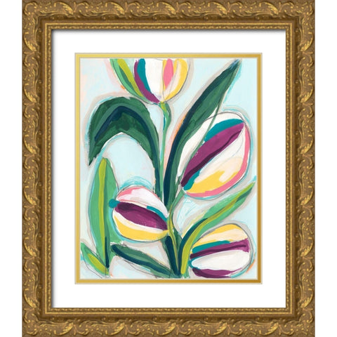 Bright Bounty II Gold Ornate Wood Framed Art Print with Double Matting by Vess, June Erica